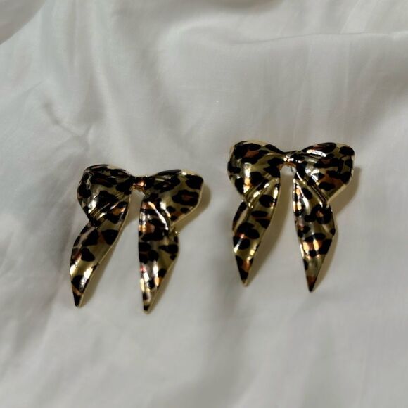 Boho cheetah earrings M567 - Picture 3 of 5